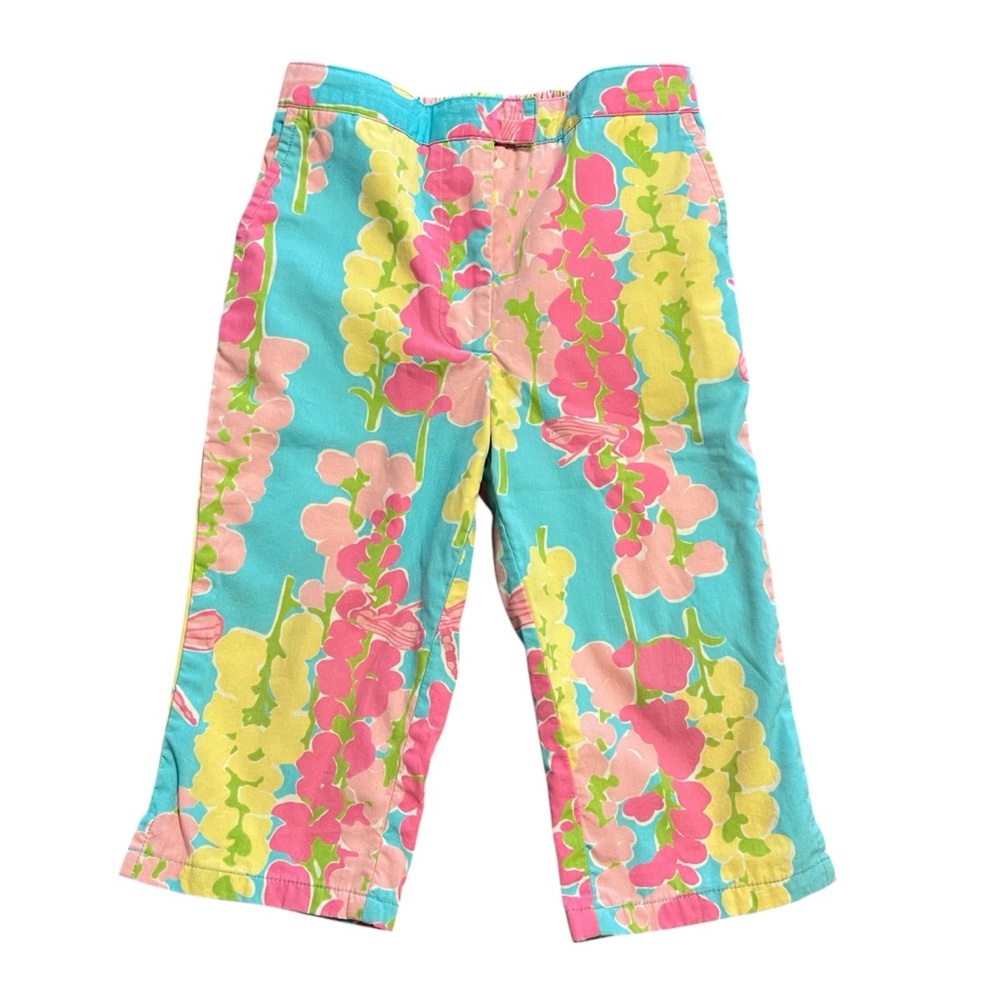 Lilly Pulitzer Vintage White Label Girls blue pink Pants 4T